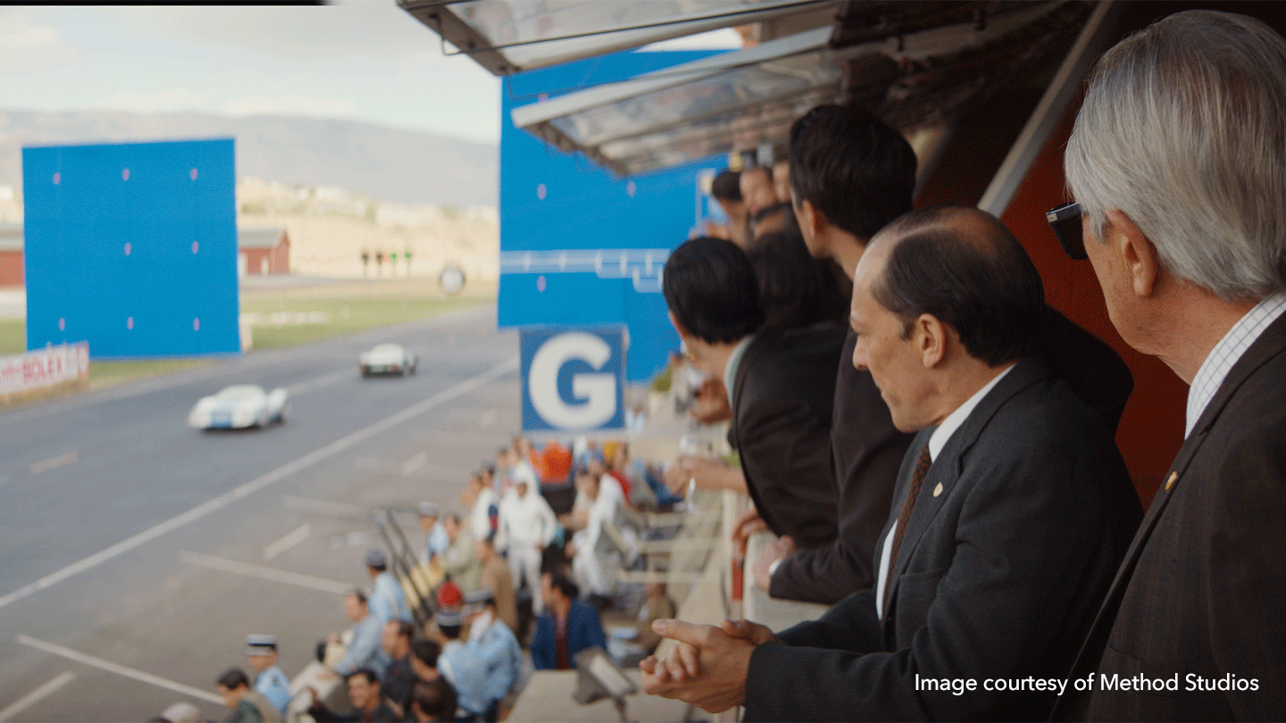 Ford v Ferarri GIF racetrack