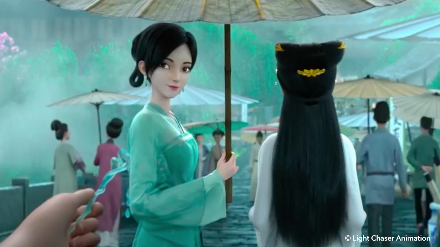 CG characters from Light Chaser's White Snake