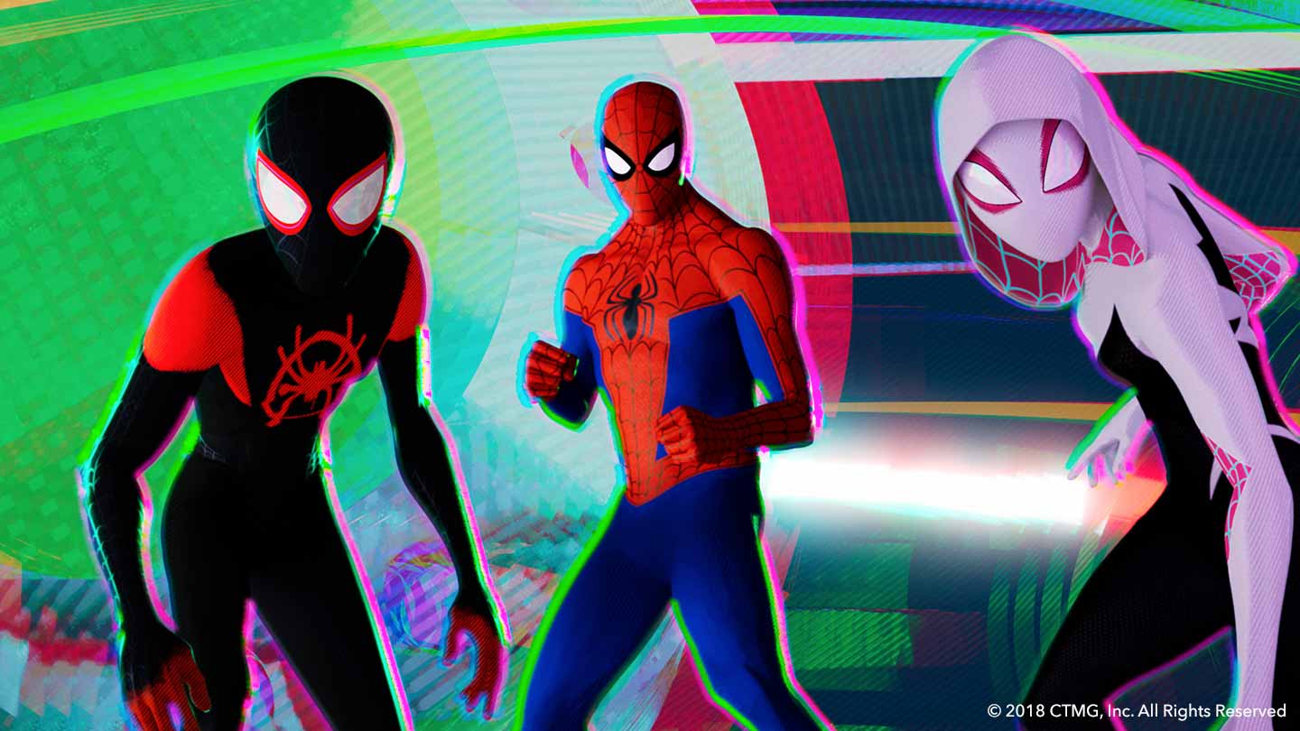 three different spidermen