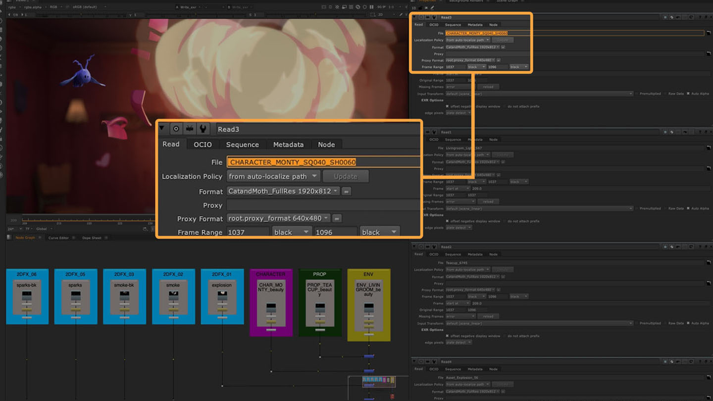 Screen shot of Nuke UI