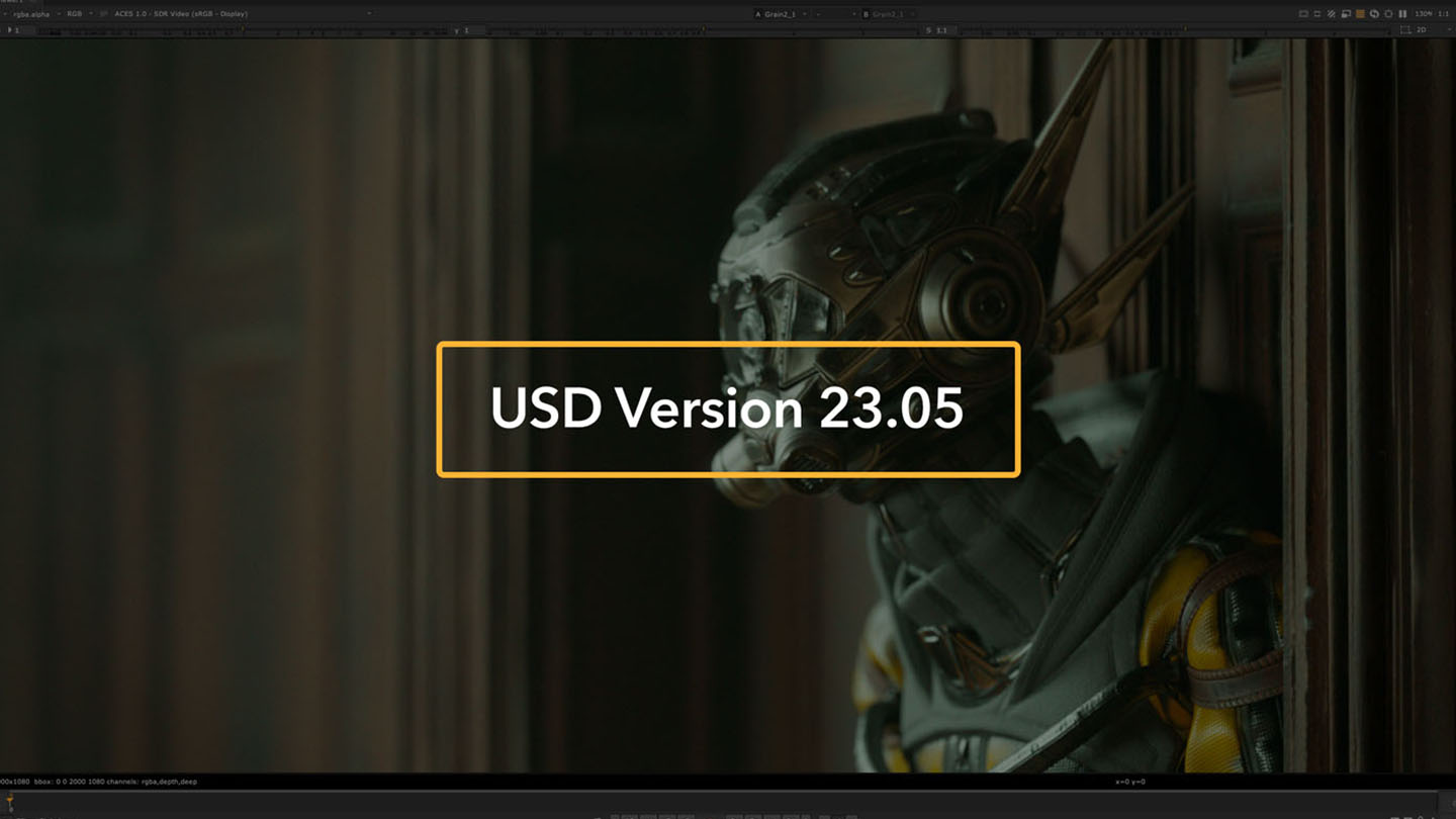 Text saying USD Version 23.05