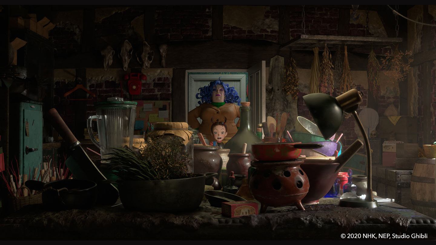 Still from Earwig and the Witch, Studio Ghibli