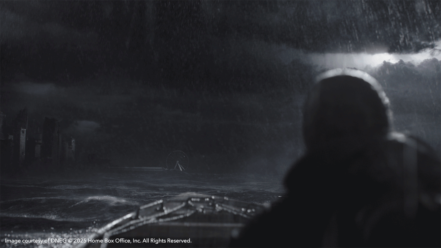 VFX breakdown of Ellie in boat on stormy sea in The Last of Us season 2