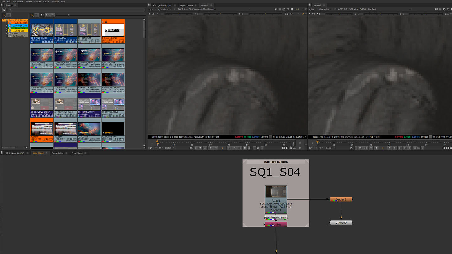 Nuke UI showing Debue node