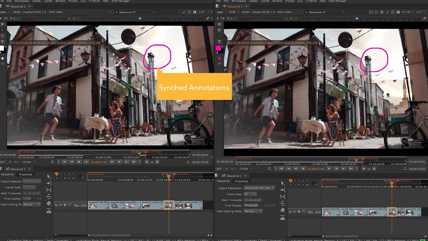 Nuke UI showing Sync Review
