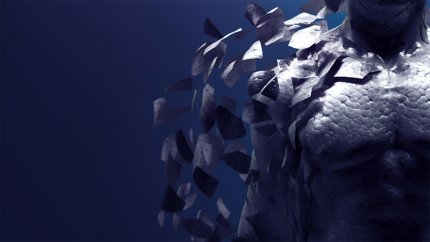 An Ethical dilemma shattered human in 3D