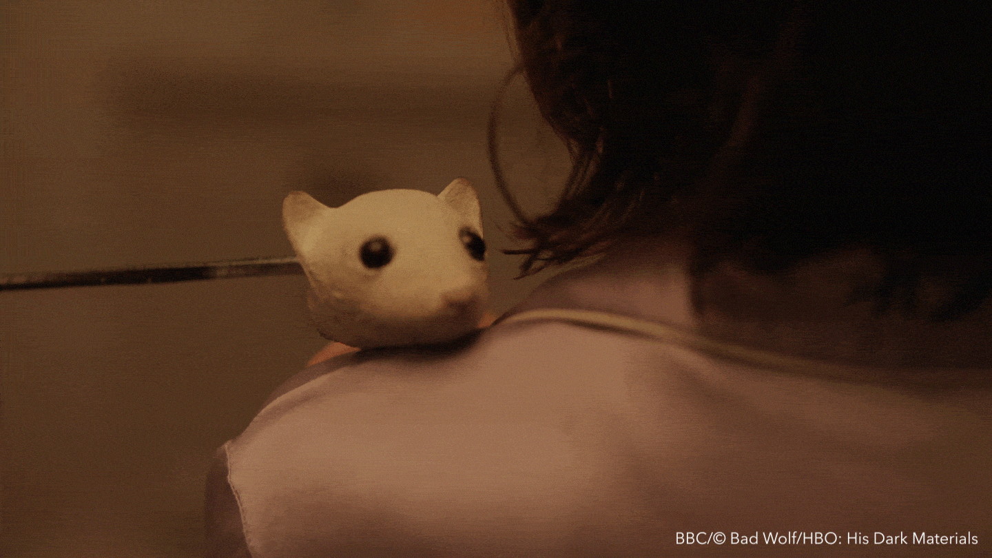 His Dark Materials mouse puppet
