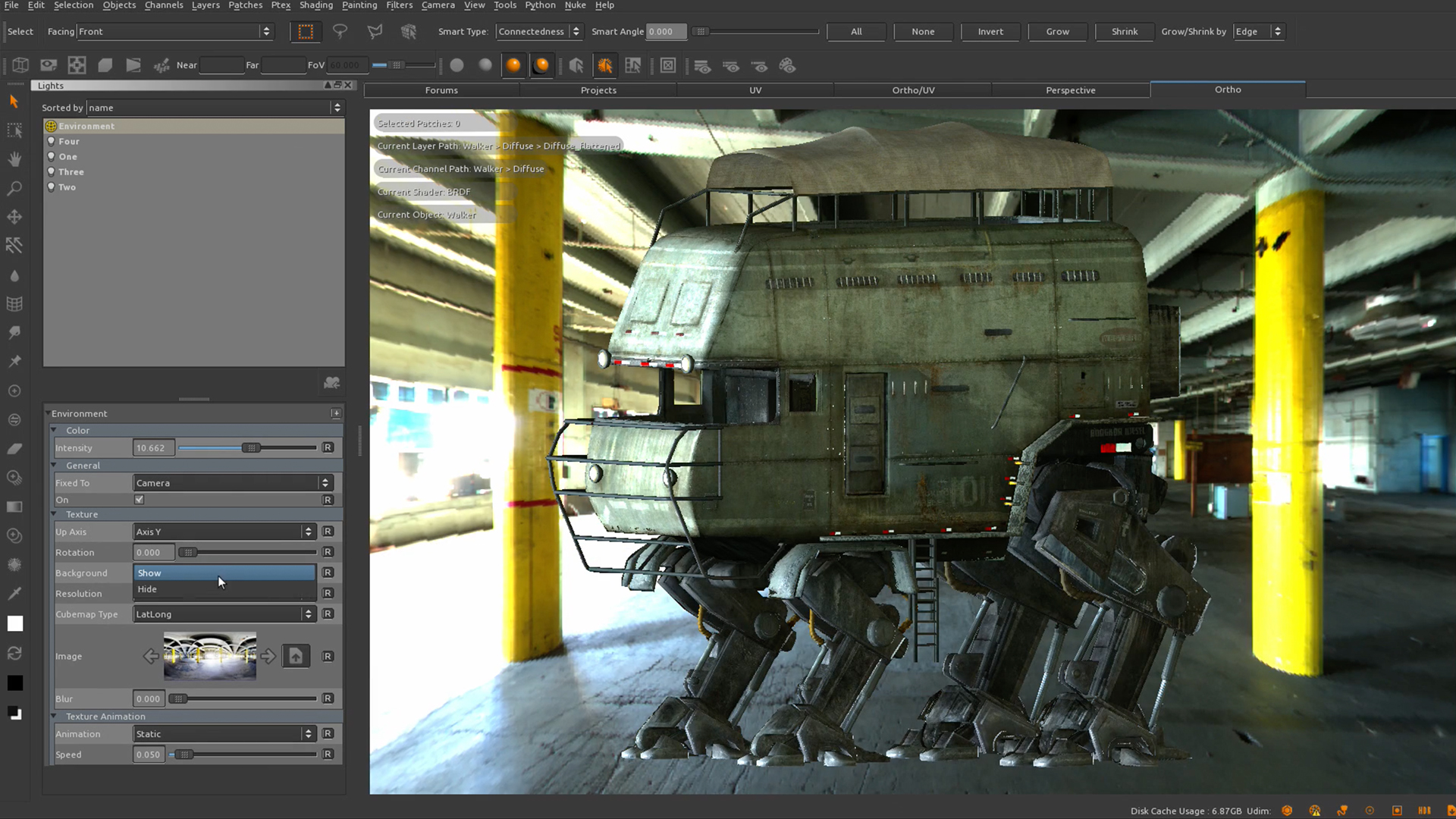 Environment lighting in Mari 2.6