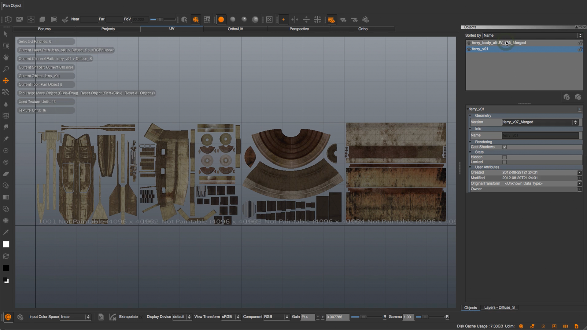 Texture transfer in Mari