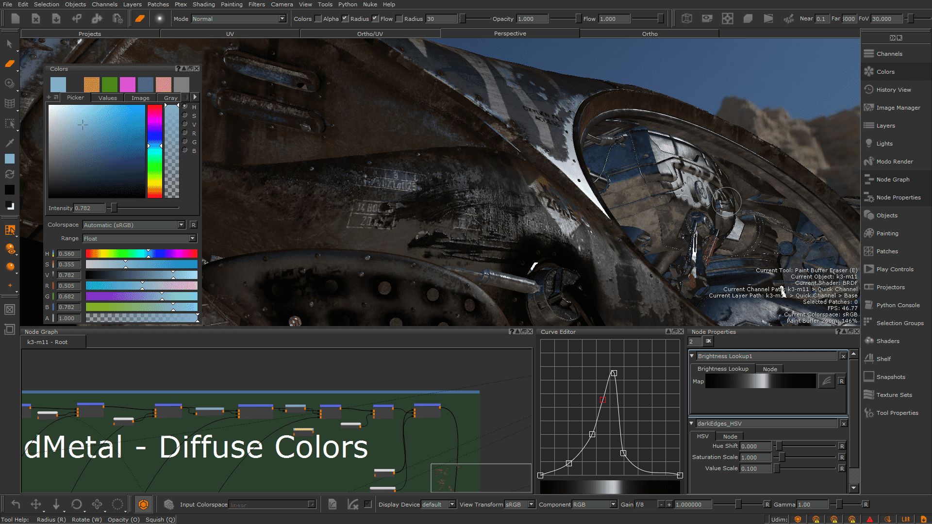 Colors Palette user interface now scalable Mari 4.0
