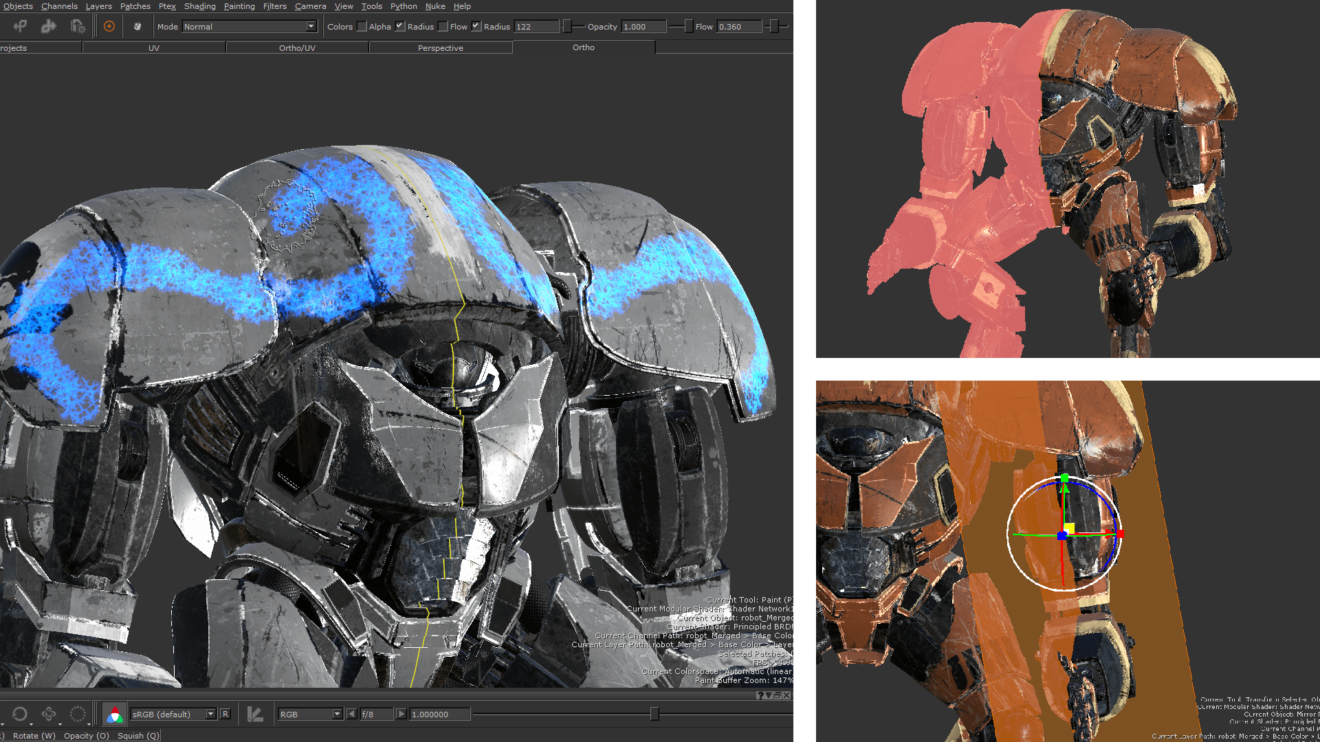 Mirror Projection in Mari 4.2