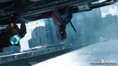 Deadpool in car