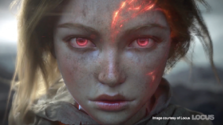 3D glowing woman