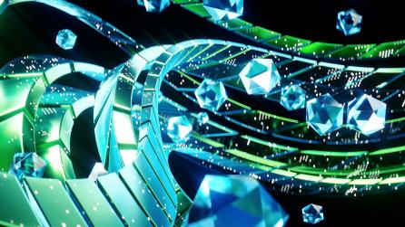 Glowing 3D abstract imagery