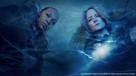 Kali Reis and Jodie Foster as Detectives Evangeline Navarro and Liz Danvers in True Detective: Night Country