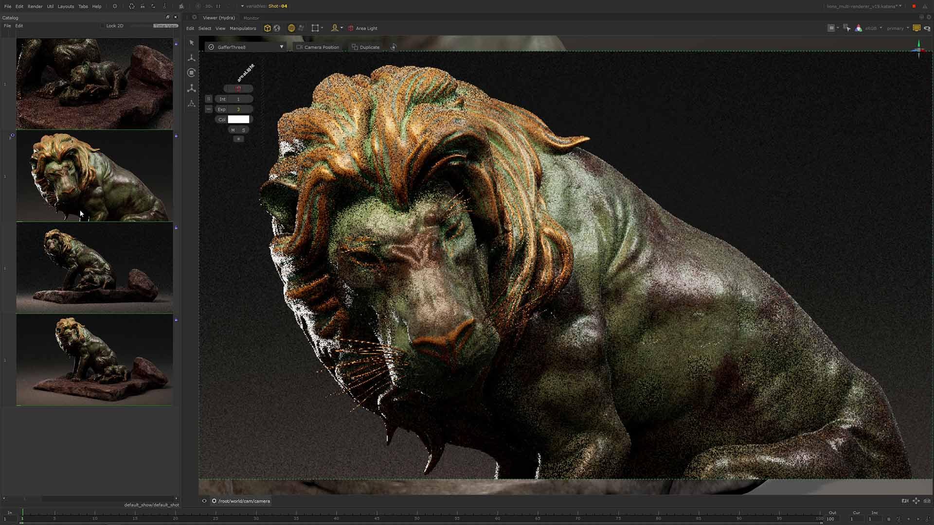 Lion in multi view