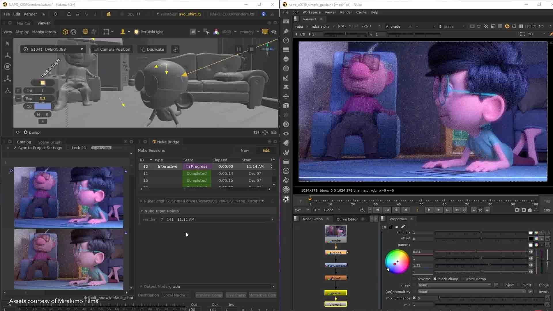 Interoperability of Nuke and Katana