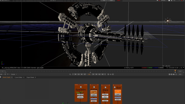 360° stereo rendering and slit-scan shader for Cara VR - virtual reality plug-in for Nuke