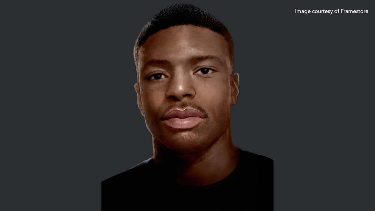 Digital recreation of Kiyan Prince - closeup