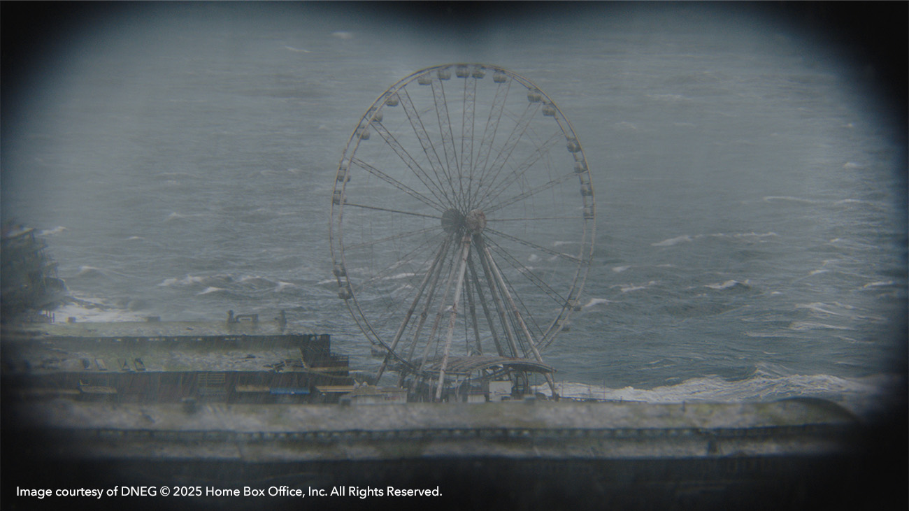 Seattle aquarium and ferris wheel in The Last of Us season 2