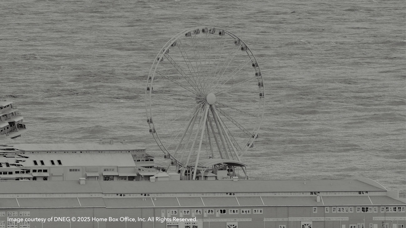 Seattle aquarium and ferris wheel in The Last of Us season 2